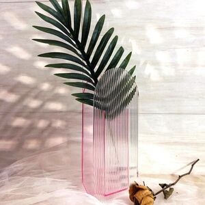 Pink acrylic vase